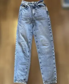 ZARA サマーデニムテーパードパンツ　ストレート　レディース XS S