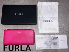 FURLA フルラ　ピンク　長財布　箱付き