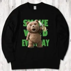 Ted bong weed movie ラップT 黒 スウェット XL