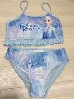 アナとエルサ　水着　ライトブルー　キッズ　ディズニー