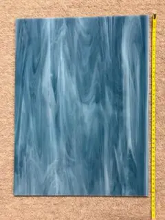 ❻ ステンドグラス ガラス板 （青系スモーク模様）