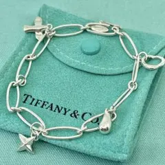 d346 希少 美品 ティファニー フォーチャーム ブレスレット シルバー 