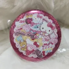 サンリオ　キラキラBIG缶バッジ　キティ