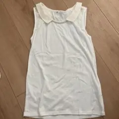 MAJESTIC LEGON パール付きホワイトタンクトップのサムネイル
