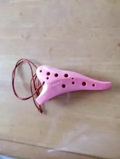 オカリナ ピンク色 ストラップ付きのサムネイル