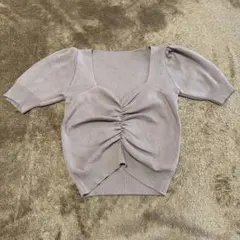 GRL オフショルダークロスリブトップス