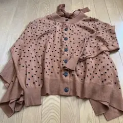 レディース長袖カーディガン バックリボン　　フリーサイズ