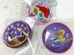 【3点セット】ディズニープリンセス刺繍ピンバッジ