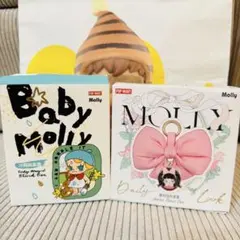 Molly 香り玉リボン型キーホルダー ブルー　baby マグネット
