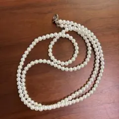 卒入学式にパール風ネックレス