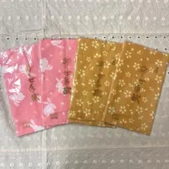 ガーゼ手ぬぐい　桜とうさぎ　4枚