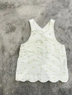 【値下げ】apres les cours 花柄刺繍 ジャンバースカート 90cm