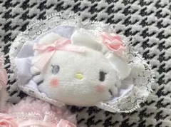 キティ＊ホワイトフリルヘアクリップ