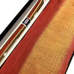 602mjf18■未使用品 帯揚げ帯締めセット 地紋 朱色■美品