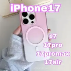 iPhone スマホケース クリアMagsafe対応 iPhone17　ピンク