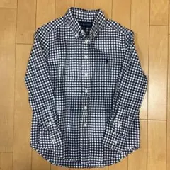 ポロ ラルフローレン 長袖シャツ 140cm チェック柄 刺繍 美品