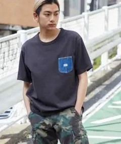 Lee リー　Tシャツ　サイズL ポケT デニムポケット　オシャレ　希少　古着のサムネイル