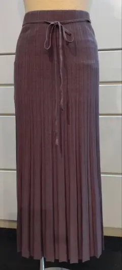 Mila Owen　ミラオーウェン　ニットプリーツスカート　ラベンダー