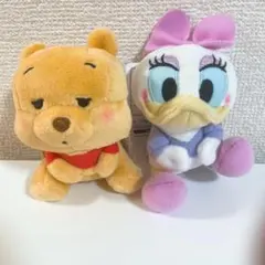 【ディズニー】ミッキーフレンズ むにゃすやマスコット プー&デイジー 2種セット