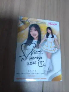 BBM25 チアリーダー shino しの サインカード ホークス ハニーズ