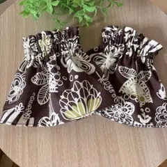 ハンドメイド　42.アームカバー　ショート丈　リバーシブル