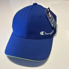 Champion 青 キャップ メッシュ素材