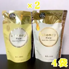 10%増量！アンドハニー ピクシー シャンプー &トリートメント　詰替　４袋のサムネイル
