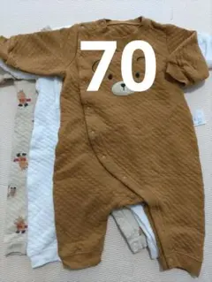 【70サイズ】ユニクロ　キルトカバーオール　３点セット