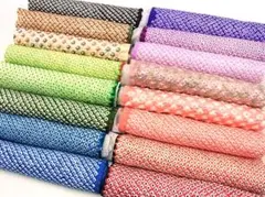 s035 ◆正絹・絞り・着物解き・はぎれ・16枚セット