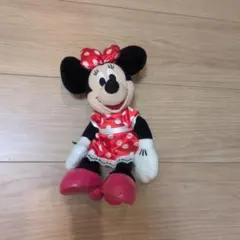 Disney ミニーマウス ぬいぐるみ 赤い水玉ドレス