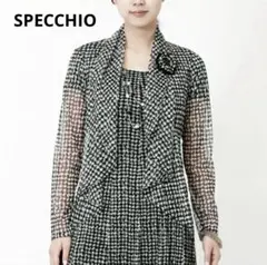 SPECCHIO（スペッチオ）千鳥格子プリント ロング ジャケット カーディガンのサムネイル