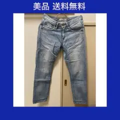 【美品】Cepo ストレートデニム ダメージジーンズ ライトブルー Sサイズ