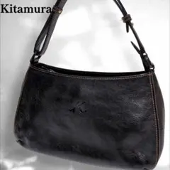 Kitamura キタムラワンショルダーバッグ レザー 黒 ゴールド金具のサムネイル