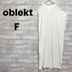 【oblekt】オブレクト　ロングワンピース（F）アシンメトリー　ノースリーブ✨のサムネイル