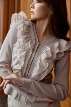 herlipto Ruffle Pleated Knit Cardigan M - メルカリ