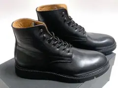 WOOLRICH × Vibram 牛革 レースアップブーツ 黒 サイドジップ - メルカリ