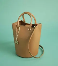 nano・universe イタリア製 本革 バケツ型バッグ