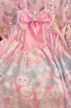 海外ロリータ ロリィタ 甘ロリ ジャンスカ ねこちゃん