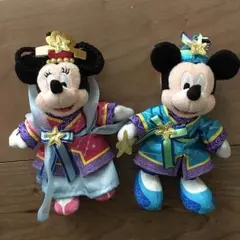 2012七夕 ミッキー＆ミニー ぬいぐるみバッチ