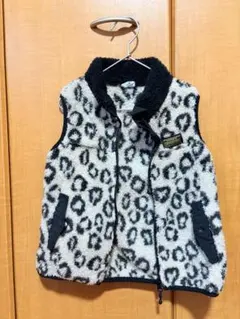 BREEZE ヒョウ柄フリースベスト 130