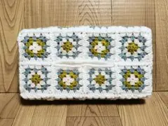 WH28★ティッシュボックスカバー★モチーフつなぎ【ハンドメイド】