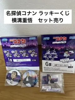 名探偵コナン SEGAラッキーくじ アクリルキーホルダー&缶バッジ2枚セット売り