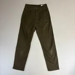 antiqua アンティカ カラーデニムパンツ テーパード カーキ M 0220