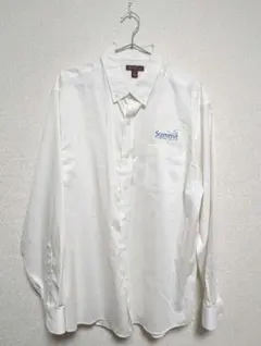 古着 ホワイト 長袖シャツ ボタンダウンシャツ