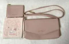 JILL STUART ピンク 花柄タオルハンカチ ポーチ２個セット