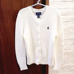 Polo Ralph Lauren カーディガン ホワイト M(8-10) - メルカリ