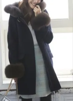 Apuweiser-riche アプワイザーリッシェ　ファーコート　ネイビー