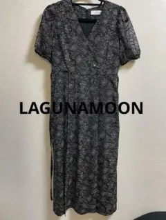 LAGUNAMOON（ラグナムーン）シアースリーブランダムドットワンピース