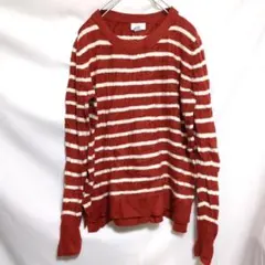 OLD NAVY Mサイズ オールドネイビー ボーダー ニットセーター 茶