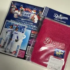 中日ドラゴンズ　公式リストバンド　ロゴピンク